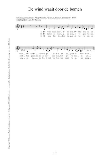 Kaft van De wind waait door de bomen